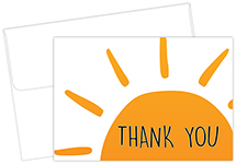 Rise 'N Sun Shine Thank You Notecard 25CT