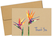 Paradise Faux Kraft Thank you Notecard 50CT