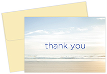 Serene  Beach Thank You Notecard 50CT