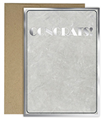 Marble Congratulations Silver Foil Card 3CT