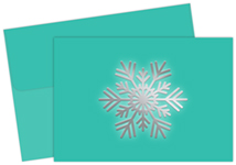Winter Snowflake Silver Foil Notecard 50 CT