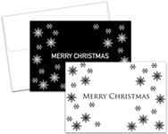 Black & White Snowflake Christmas Notecards 20 CT