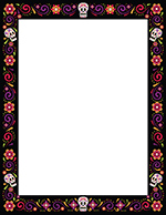 Skulls And Flowers Letterhead, 50 CT