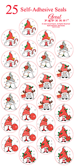 Holiday Gnome Seal 25 CT