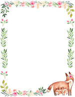 Fancy Foxes Letterhead, 50 CT