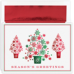 Snowflake Tree Trio Holiday Card 16CT