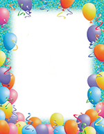 Party and Balloons Letterhead 80CT
