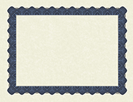 Metallic Blue Certificate