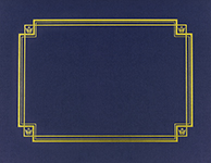 Navy Linen Certificate Cover 3CT