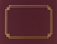 Burgundy Linen Certificate Cover 3CT